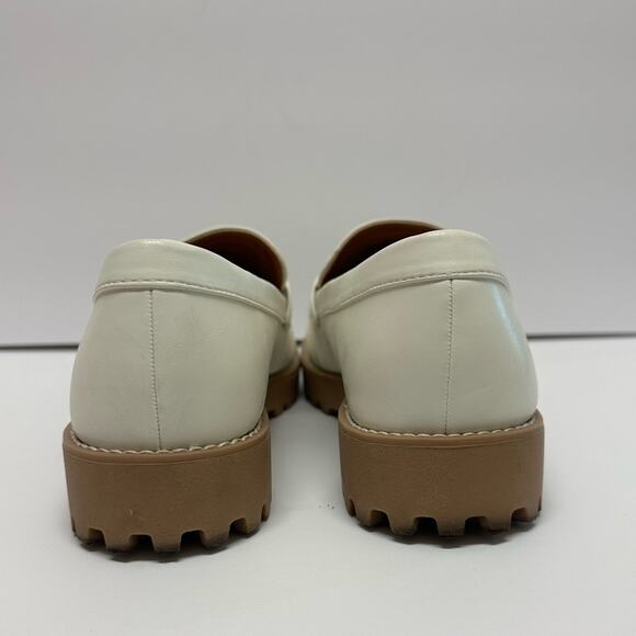 A New Day Danica Platform Slip On Loafers Off White Cream Size 11 Neutral Preppy - Picture 5 of 10
